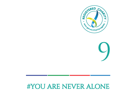 code 9 ptsd logo white on black charity